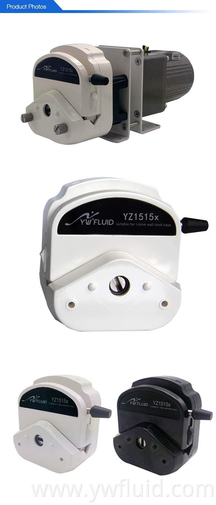 YWfluid easy load Large flow rate Peristaltic pump used for Environmental device
